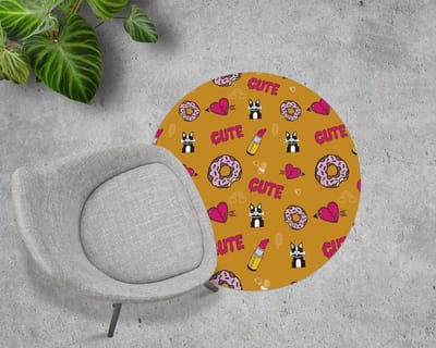 Coloray Vloerbeschermer - Meisjesachtige tekening Stoel Mat - 100x100 cm - Veelkleurig Bureau Stoel Mat - Vloerbeschermer PVC - Mótif Bureaustoelmat - Ronde Mat - Voor kinderen Thema