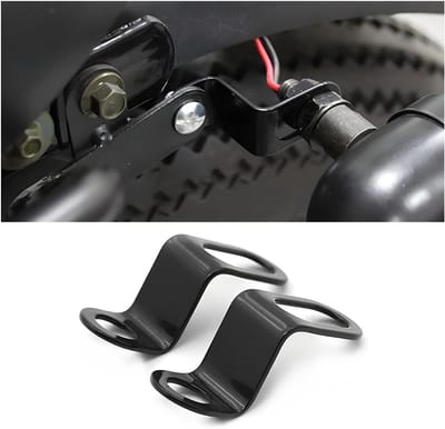 2 Stuks Universele Motorfiets Indicator Houder, Achterlicht Schokdemper Bevestigingen, Metaal Accessoires voor Motorrijden (Zwart/6cm)