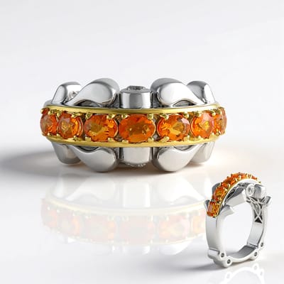 Cavill - Zilveren Damesring - 925 Sterling Zilver - 0,81 ct Mexicaanse Vuuropalen & Cambodjaanse Zirkonia - Ovaal & Rond Slijpsel