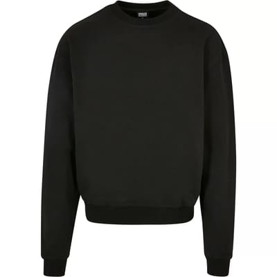 Urban Classics - Ultra Heavy Crewneck sweater/trui - S - Zwart
