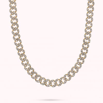 Bronzallure Golden-Curb Link With Cz Rainbow Necklace WSBZ02326Y.WHI-450 Brons 45