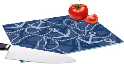 Glazen Snijplank - 28x20 - Patronen - Anker - Touw - Snijplanken Glas