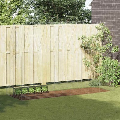 vidaXL - Konijnenkooi - zilver - 300 - x - 100 - x - 210 - cm - Gegalvaniseerd - staal