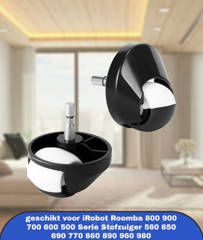2 Pack Voorwiel Caster Montage Vervanging geschikt voor iRobot Roomba 800 900 700 600 500 Serie Stofzuiger 560 650 690 770 860 890 960 980