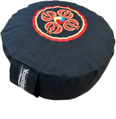 YogaStyles meditatiekussen Symbolic - dubbele vajra - zwart & rood