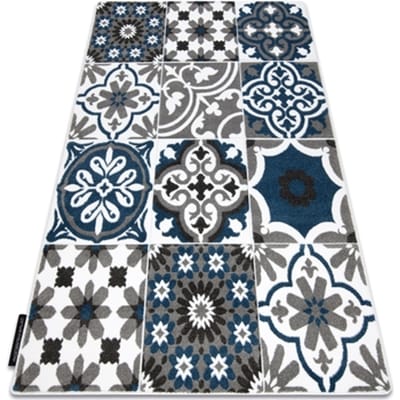 Kleden Rugsx Tapijt ALTER Porto Bloemen , blauw 80x150 cm