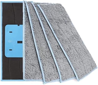 PromoHome 4 stuks herbruikbare microvezel dweilpads geschikt voor robot dweilmatten - compatibel met Braava Jet M-serie - wasbare natte reinigingsdoeken voor vloerreiniging