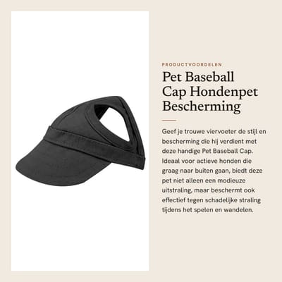 Dailygoods- Honkbalpet voor Huisdieren - Linnen - Ademend - Zacht - Maat S - Roze/Zwart/Blauw - Voorkomt Straling - Huisdierenpet