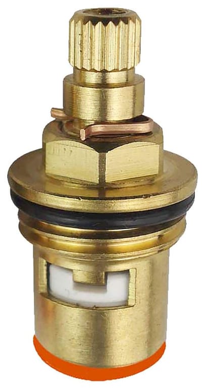 Dailygoods- Kraan Cartridge - Vervangingsschijf - Koper/Ceramic - Geschikt voor Keuken/Badkamer - Dubbele Hendel - Voor Warm/Koud Water - Kraanventiel