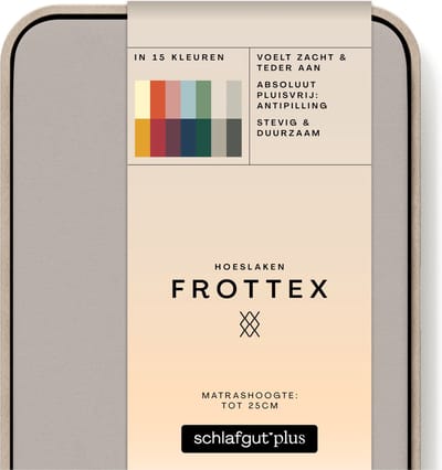 schlafgut Frottex Hoeslaken M - 120x200 - 130x200 496 Sand Mid
