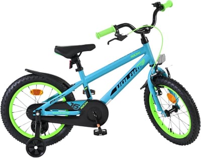 Kinderfiets - Jongensfiets meisjesfiets - Leren fietsen - Zijwieltjes inbegrepen - 40 cm - Groen