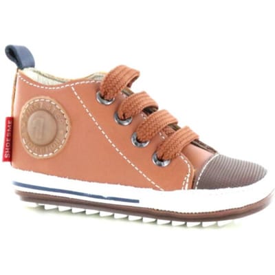 Baby | Veterschoenen | Meisjes, jongens | Cognac | Leer | Shoesme | Maat 19