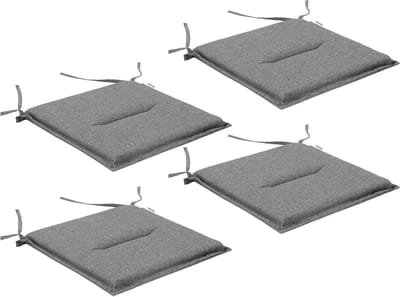 Tuinkussen Set - Stoelkussens Buiten - Comfortabel Zitten - Dubbelzijdig Bruikbaar - 45x45 cm - Antraciet