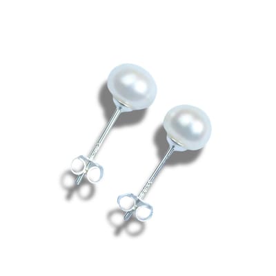 Oorbellen - oorstekers - zoetwater parel - 5 mm – 925 Sterling Zilver
