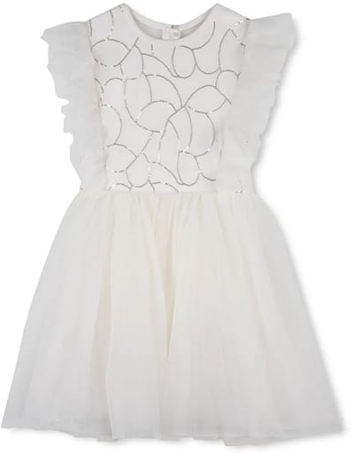 Billieblush U22183 Mouwloze Jurk Wit 10 Years Meisje
