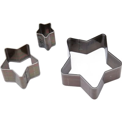 3 stuks Stervormige Leer Snijmal DIY Hoge Koolstofstaal Leer Ponsmal voor Laagjes Stof gray
