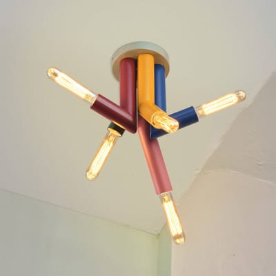 OSRAM Decor Straw decoratieve lamp voor plafondmontage, 5-lamps, met E27 fitting, metaal, IP20, veelkleurig