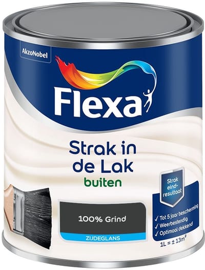 Flexa - Strak In De Lak Buitenlak Zijdeglans - 100% Grind - Mengverf - 1 L