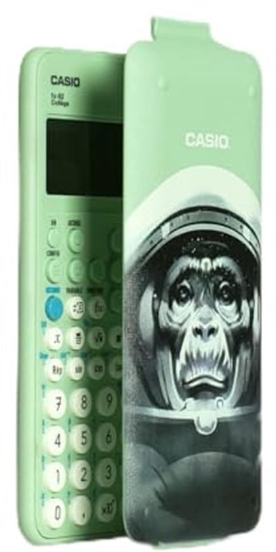 Groene Casio FX-92 Limited Edition Calculator met Kunstzinnige Ontwerpen
