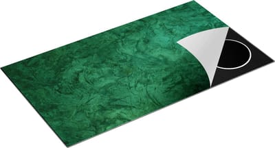 Chefcare Inductie Beschermer Donker Groene Muur - Stenen Muur in het Groen - 95x50 cm - Afdekplaat Inductie - Kookplaat Beschermer - Inductie Mat