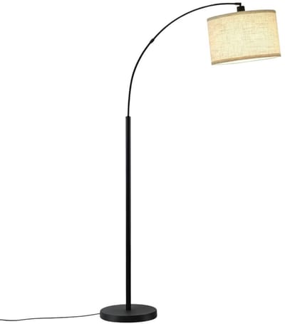 DnA® Booglamp - Vloerlamp - Lampenkap - Booglampen Dimbaar - Booglampen Staand Vloerlamp - Beige/Zwart - 74cm x 31cm x 182cm