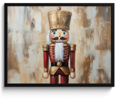 Poster in lijst - Fotolijst 70x50 cm - Posters - Kerst - Poppetje - Abstract - Posterlijst zwart - Decoratie - Wanddecoratie woonkamer - Muurdecoratie slaapkamer - Kerstversiering - Kerstdecoratie voor binnen - Kerstmis