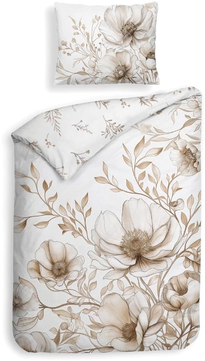 Heckettlane Dekbedovertrek Giotto - Off White - Dekbedovertrek van 100% Katoen-Satijn - Dekbedovertrek 140x200-220 cm - Padua
