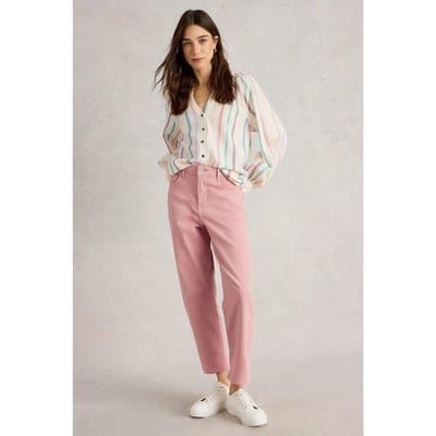 White Stuff Blake Straight Crop Jean Mid Pink Taglia: 14 REGULAR | Pantaloni da completo Outlet | Donna | Rosa