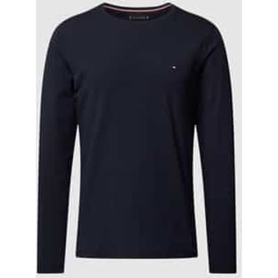Slim fit shirt met lange mouwen en labelstitching