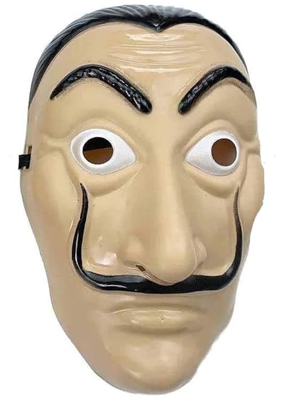 Dali Masker van papier, Robbery-masker, Halloween-masker voor volwassenen en kinderen, eenheidsmaat
