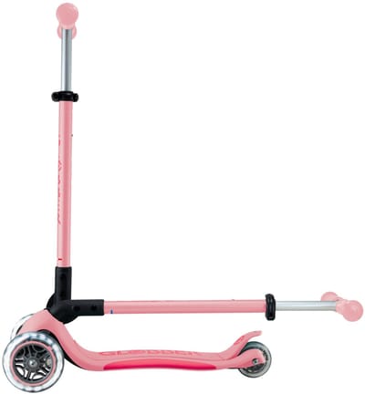 3-Wiel Step - Globber Primo Foldable Plus Lights Pastel Pink - roze - lichtgevende wielen - vouwbaar - in hoogte verstelbaar - vanaf 3 tot 9 jaar