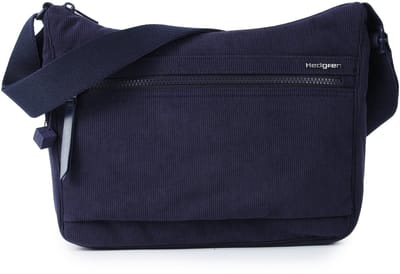 Hedgren Harpers Dames Crossbodytas met RFID-bescherming – Middelgroot – Ribfluweel Peacoat Blue