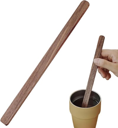 Houten Menglepel - Barlepel Cocktail - Dranken Mixen - Ergonomisch Handvat - 20 cm - Walnootkleur