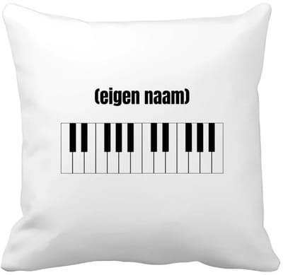 Akyol - keybord met eigen naam Kussen hoes - Instrumenten - muziek liefhebbers - iemand die houdt van om op de keybord te spelen - verjaardag - cadeau - kado - 40 bij 40 cm