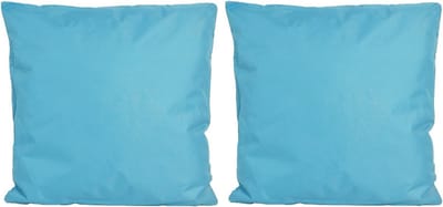 Set van 2x stuks bank/Sier kussens voor binnen en buiten in de kleur lichtblauw 45 x 45 cm - Tuin/huis kussens