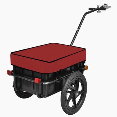 Fietskar Kinderen - Achterkar Reizen - Vervoer Goederen - Robuust Stalen Frame - 100 pond capaciteit - Rood