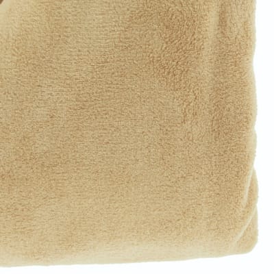 Unique Living Plaid Justin - Zachte Fleece Woondeken - Latte 150x200cm