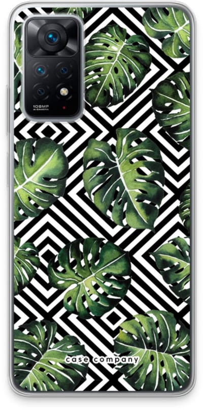 Case Company® - Hoesje geschikt voor Xiaomi Redmi Note 11 Pro hoesje - Geometrische jungle - Soft Cover Telefoonhoesje - Bescherming aan alle Kanten en Schermrand