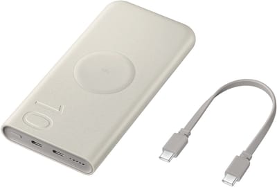 Samsung 25W Draadloze Powerbank - USB-C - 10000mAh - Beige