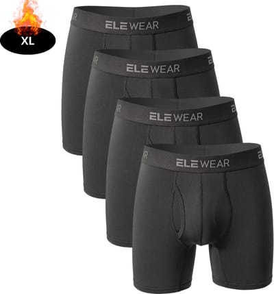 Nivard Onderbroeken Heren - Boxershort - Ondergoed - Boxer - Underwear - Mannen - 4 Pack - Zwart - XL