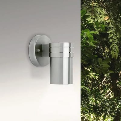 Spatwaterdichte LED Wandlamp voor Buiten - Geschikt voor GU10 Lampen - Roestvrij Staal - Ø 9 cm