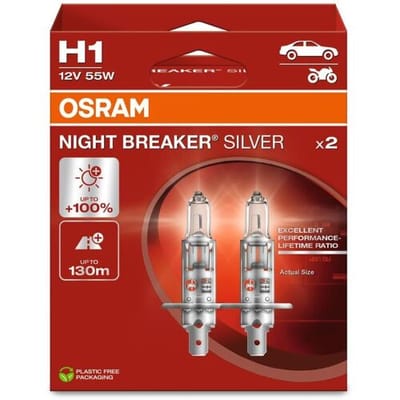 Gloeilamp, bochtenlicht NIGHT BREAKER® SILVER ams-OSRAM 64150NBS-2HB