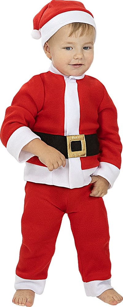 FUNIDELIA Kerstman Kostuum voor baby - Maat: 50 - 68 cm - Rood