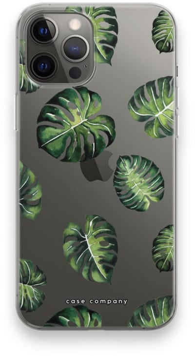 Case Company® - Hoesje geschikt voor iPhone 12 Pro Max hoesje - Tropische bladeren - Soft Cover Telefoonhoesje - Bescherming aan alle Kanten en Schermrand