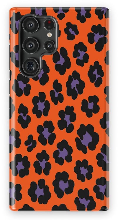 DripCase Luipaard Hoesje Samsung Galaxy S22 Ultra | Backcover met Mag | Hoesje met Dierenprint Samsung Galaxy S22 Ultra Bold Bite