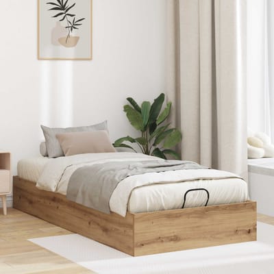 vidaXL - Ottoman - Bedframe - Artisan - Eik - 100 - x - 200 - cm - Geconstrueerd - hout