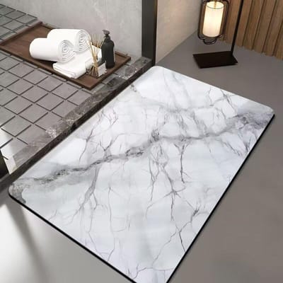 Luxe Marmeren Vloermat Badkamer Douchekamer Antislip Voetmat Badkamer Absorberende Sneldrogende Vloermat 50X80cm