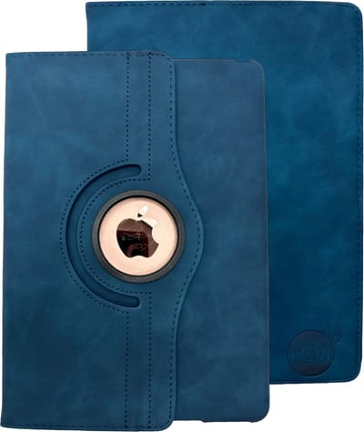 HEM Silky Dark Blue iPad hoes geschikt voor iPad 10.2 (2019 / 2020 / 2021) - 10.2 inch Draaibare Autowake Cover - iPad 2019 / 2020 / 2021 hoes - iPad 7 / 8 / 9 Hoes - 7e / 8e / 9e generatie hoes