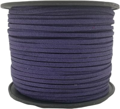 5 x Suede look koord - marine blauw - 1.5 meter lang - sieraden maken, zoals ketting, armband.