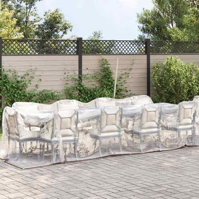 vidaXL - Doorzichtig - zeildoek - met - zeilringen - 2x12 - m - polyethyleen
